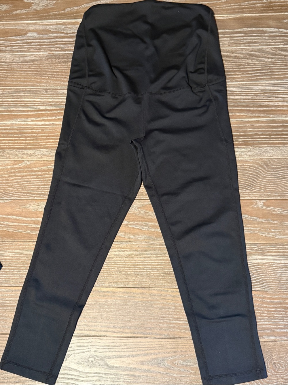 Senita Athletics Black High-Rise Maternity Leggings